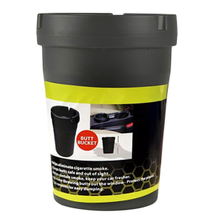 منفضة سجائر بلاستيكية للسيارة - أسود