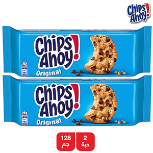 شيبس أهوي بسكويت أصلي مع قطع شوكولاتة صغيرة - 2 × 128 جم