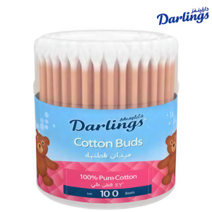 دارلينغز عيدان قطنية نقية للأطفال - 100 حبة