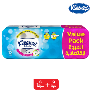 كلينيكس مناديل ورقية للحمام - 9+3 مجانا
