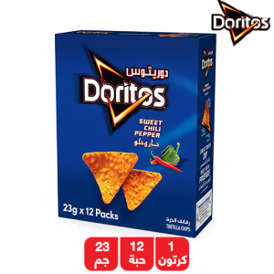 دوريتوس رقائق التورتيلا بالفلفل الحلو - 12 × 23 جم