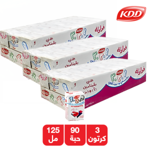 كى دى دى حليب بنكهة الفراولة - 90 × 125 مل