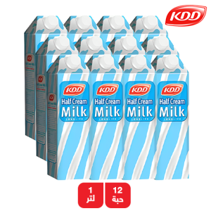كى دى دى حليب طويل الأجل قليل الدسم - 12 × 1 لتر