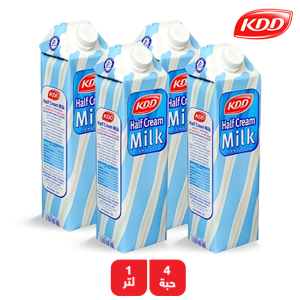 كى دى دى حليب طويل الأجل قليل الدسم - 4 × 1 لتر