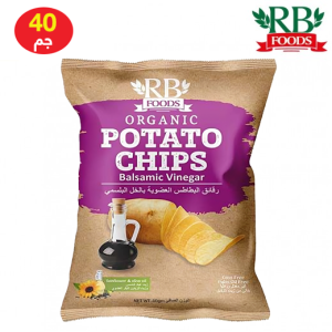 أر بي فودز رقائق البطاطس العضوية بالخل البلسمي - 40 جم