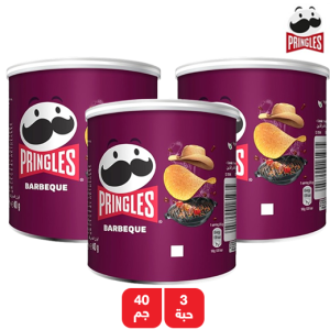 برنجلز شيبس بطاطا بطعم الشواء - 3 × 40 جم
