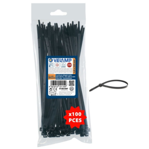 كابل نايلون أسود 100 حبة -  4.8 × 350 مم
