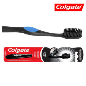 كولجيت فرشاة أسنان بشعيرات نحيفة بالفحم
