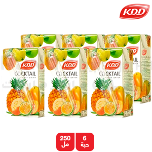 كى دى دى عصير الكوكتيل - 6 × 250 مل