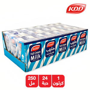 كى دى دى حليب طويل الأمد كامل الدسم - 24 × 250 مل