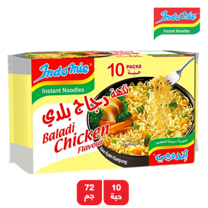 إندومي شعيرية سريعة التحضير بنكهة الدجاج - 10 × 72 جم