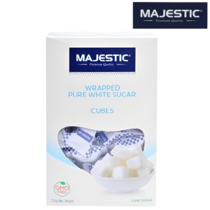 ماجيستيك مكعبات سكر قصب بيضاء نقية مغلفة - 700 جم