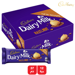 كادبوري شوكولاتة بالحليب والبندق - 12 × 37 جم