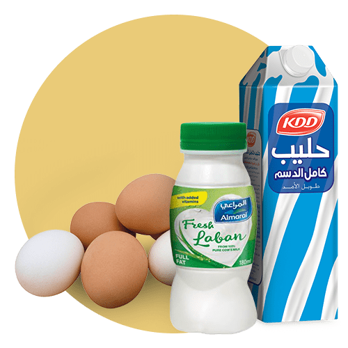 الألبان والبيض